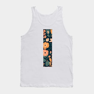 Whimsical Floral Letter I Tank Top